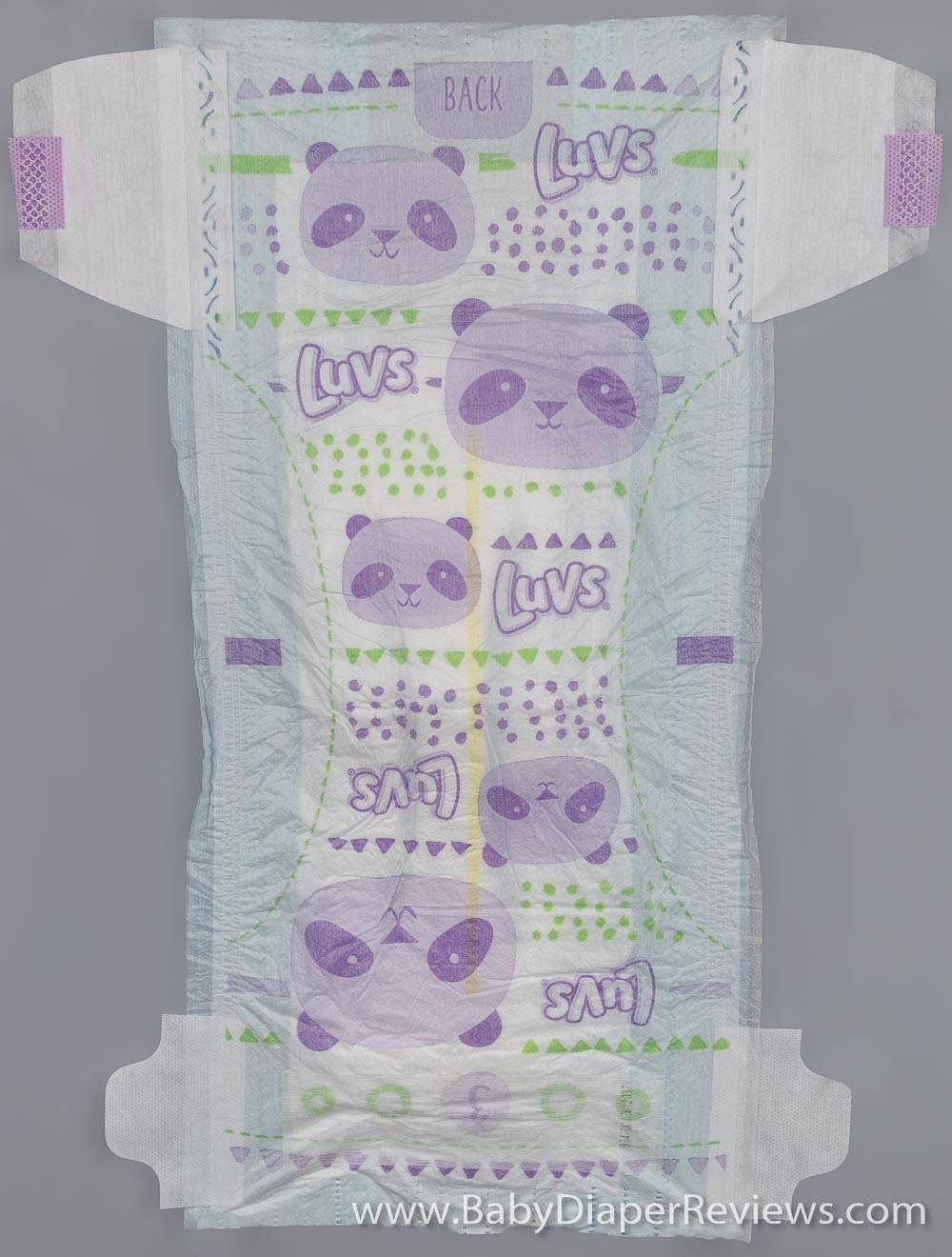 Unfolded picture of purple panda design