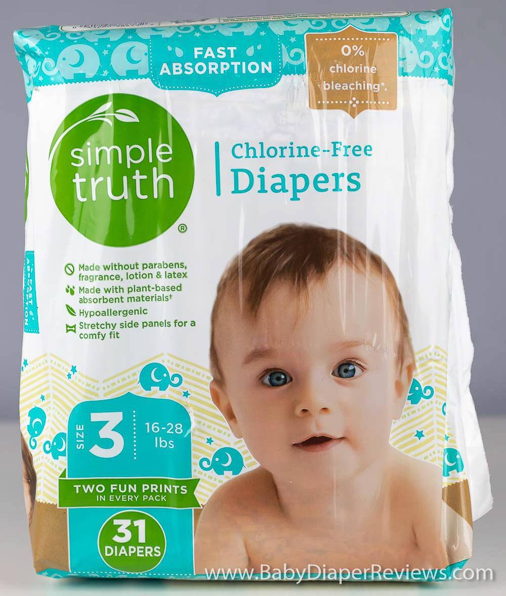 Back of Simple Truth diaper bag